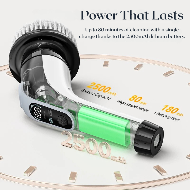 CleanyxPro™ 7-in-1 Electric Spin Scrubber – Cordless & Powerful