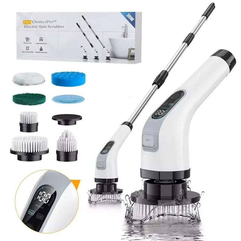 CleanyxPro™ 7-in-1 Electric Spin Scrubber – Cordless & Powerful