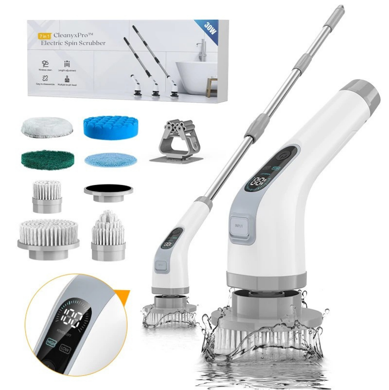 CleanyxPro™ 7-in-1 Electric Spin Scrubber – Cordless & Powerful